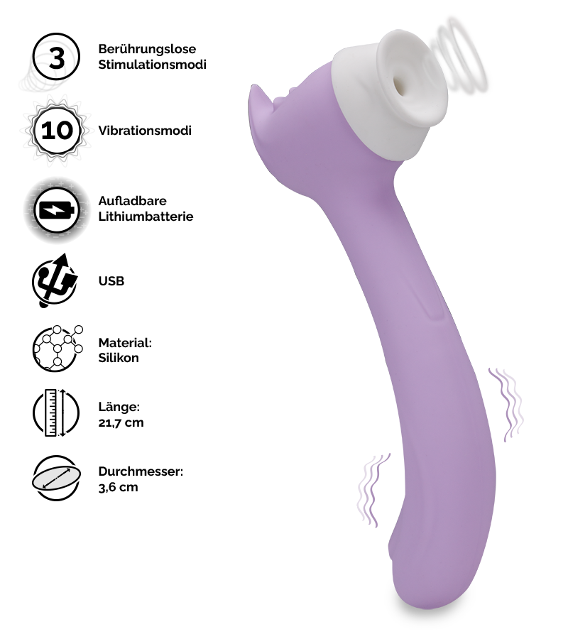 Druckwellenstimulator und G-Punkt-Vibrator Fox