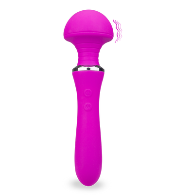 Fantasy-Wand-Vibrator mit breitem Massagekopf 12 Modi