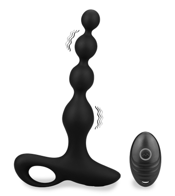 Ferngesteuerte Analkette mit Vibration Whisper