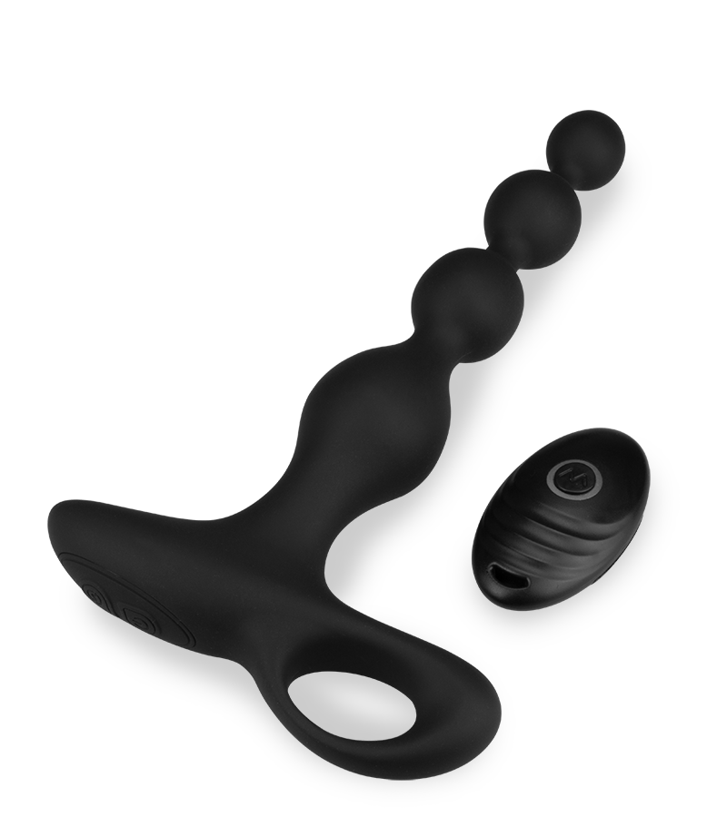 Ferngesteuerte Analkette mit Vibration Whisper