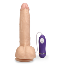 Laden Sie das Bild in den Galerie-Viewer, Ferngesteuerter Saugnapf-Dildo mit XL-Durchmesser und 10 Modi