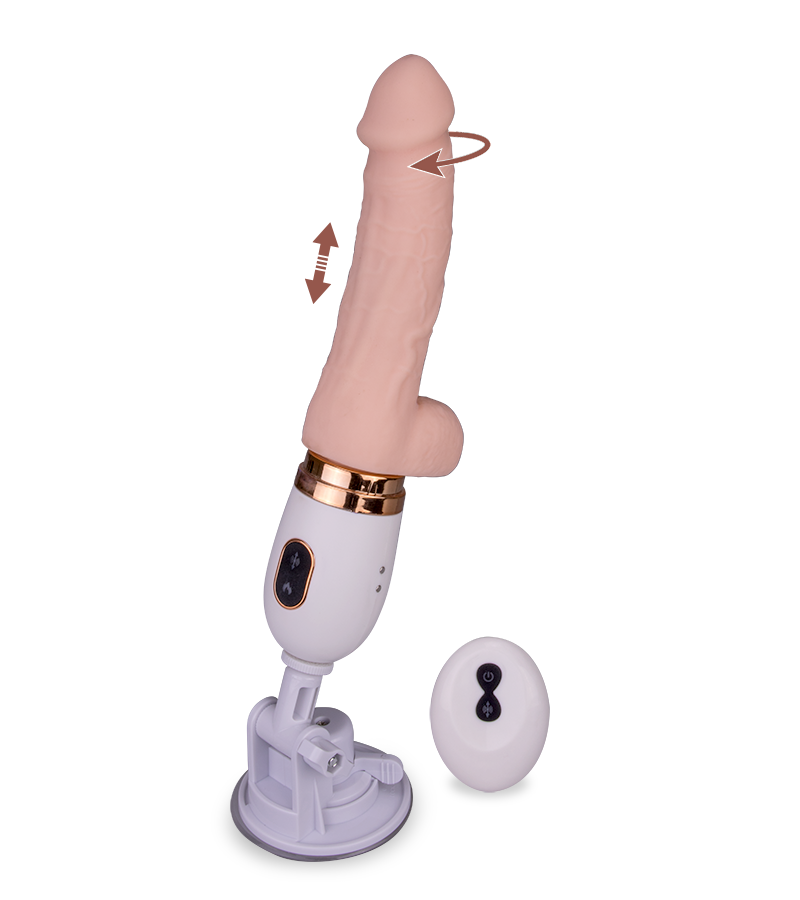Ferngesteuerter Stoßdildo mit Rotation Randy