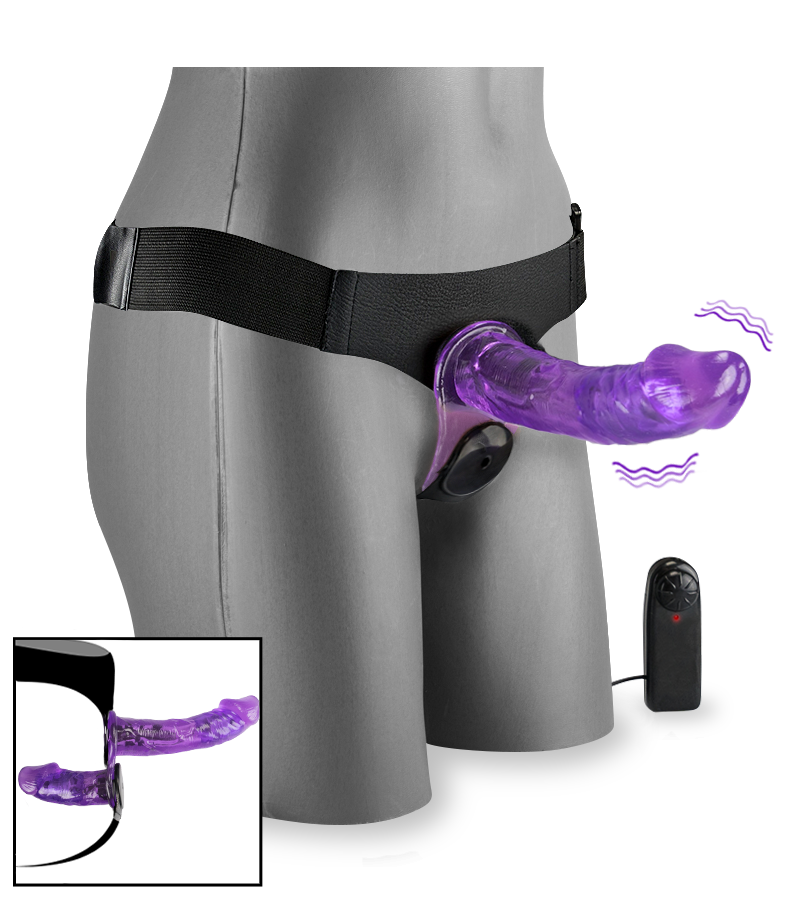 Ferngesteuerter Umschnallvibrator mit Innendildo