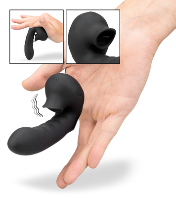 Fingervibrator mit Cunnilingus-Zunge