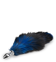 Laden Sie das Bild in den Galerie-Viewer, Foxtail-Analplug in Schwarz und Blau