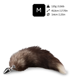 Foxtail-Buttplug in Schwarz-Weiß