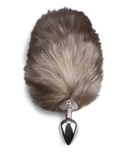 Laden Sie das Bild in den Galerie-Viewer, Foxtail-Buttplug in Schwarz-Weiß