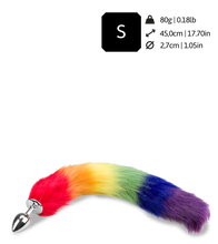 Laden Sie das Bild in den Galerie-Viewer, Fuchsschwanz-Plug in Regenbogenfarben Pride