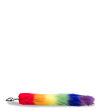 Laden Sie das Bild in den Galerie-Viewer, Fuchsschwanz-Plug in Regenbogenfarben Pride