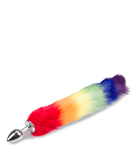 Laden Sie das Bild in den Galerie-Viewer, Fuchsschwanz-Plug in Regenbogenfarben Pride