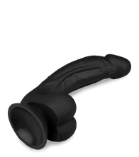 Laden Sie das Bild in den Galerie-Viewer, Gebogener Silikon-Dildo mit Saugnapf