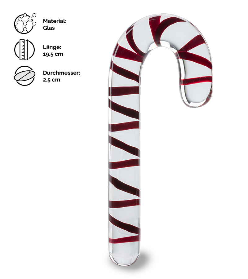 Glasdildo Candy Cane