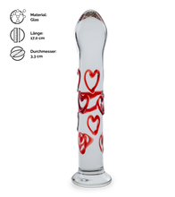 Laden Sie das Bild in den Galerie-Viewer, Glasdildo Heart Bubble