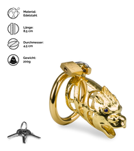 Laden Sie das Bild in den Galerie-Viewer, Goldfarbener Peniskäfig chinesisches Sternzeichen Drache