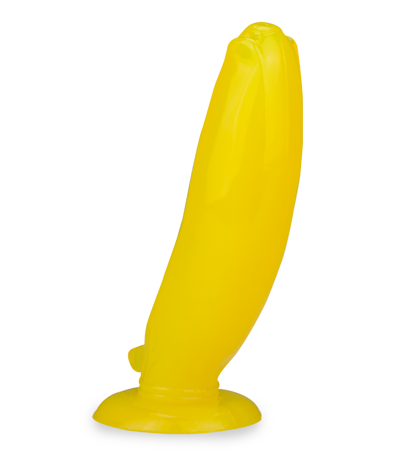 Großer Bananen-Analplug mit Saugfuß