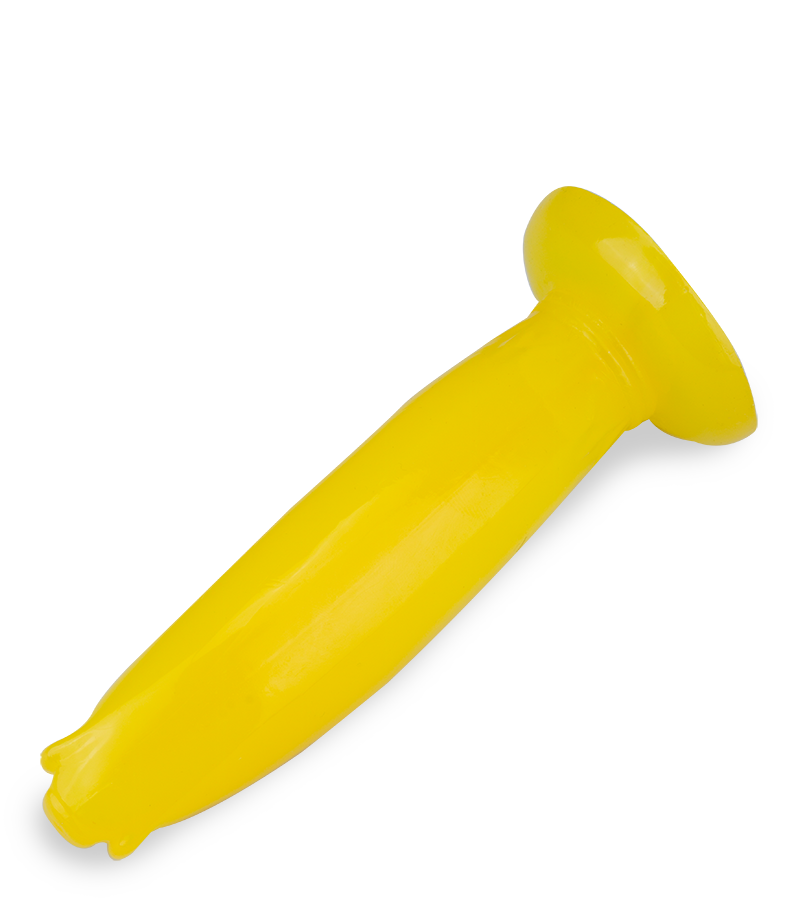 Großer Bananen-Analplug mit Saugfuß