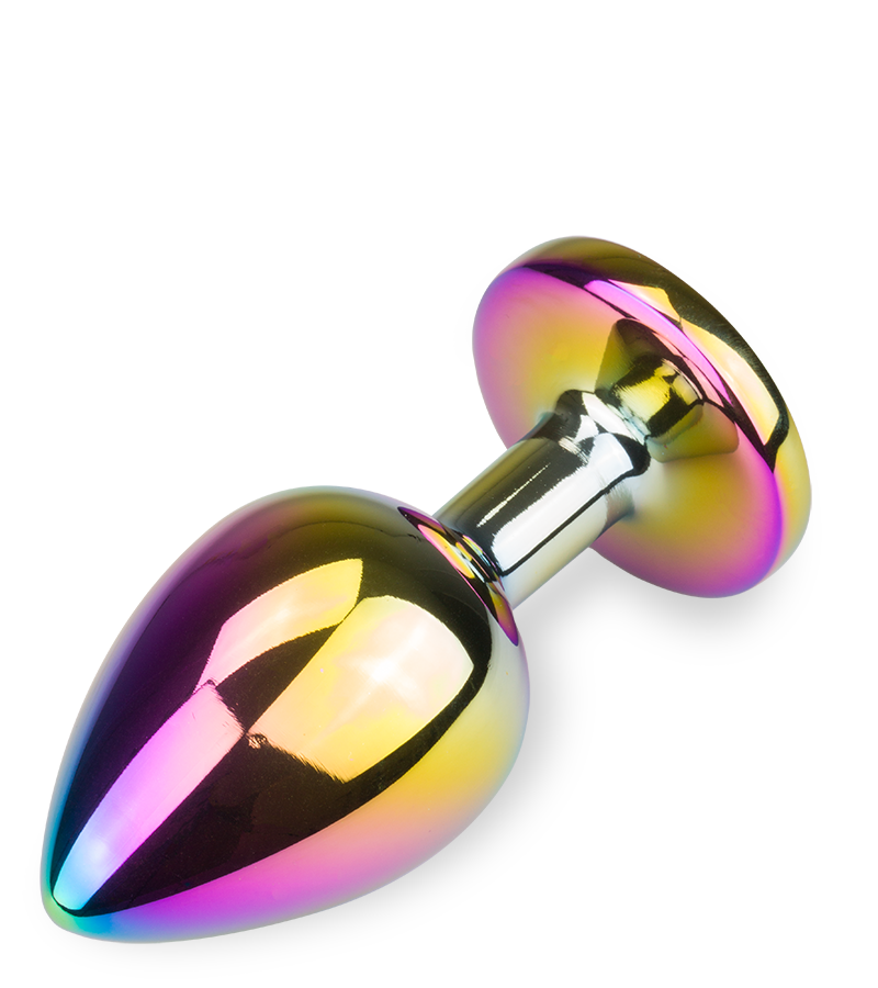 Großer Rosebud-Plug in Regenbogenfarben