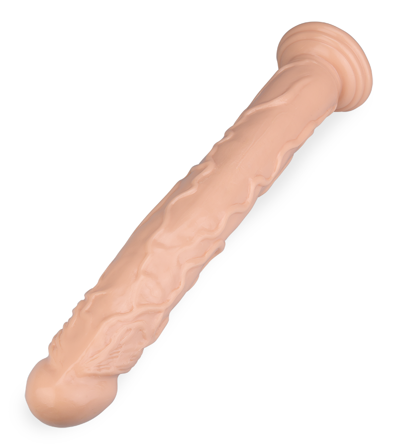 Großer Saugnapf-Dildo mit Aderung Dustin