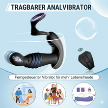 Laden Sie das Bild in den Galerie-Viewer, Prostata-Massagegeräte, Anal-Sexspielzeug mit Penisringen, ferngesteuerter Analvibrator mit 10 Stoß- und Vibrationsmodi
