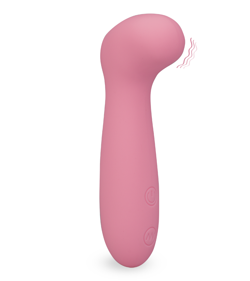 Kleiner Klitoris- und G-Punkt-Vibrator mit gekrümmter Spitze