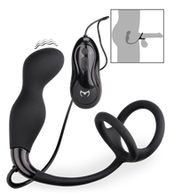 Laden Sie das Bild in den Galerie-Viewer, Kleiner Prostata-Stimulator mit Doppel-Cockring Remember