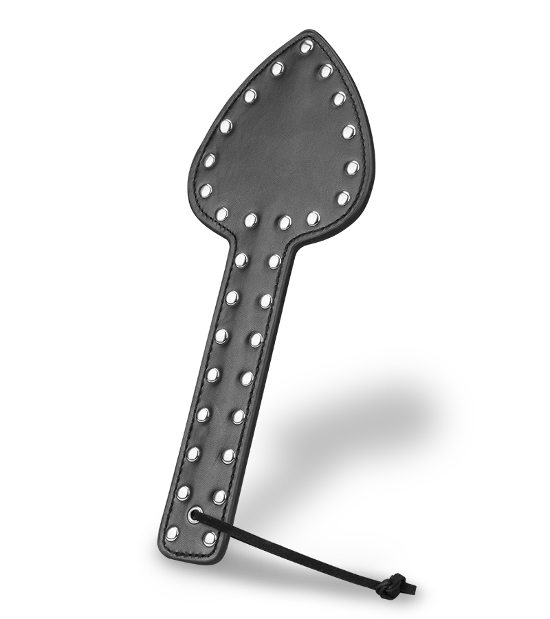 Kunstleder-Paddle mit Nieten Spade