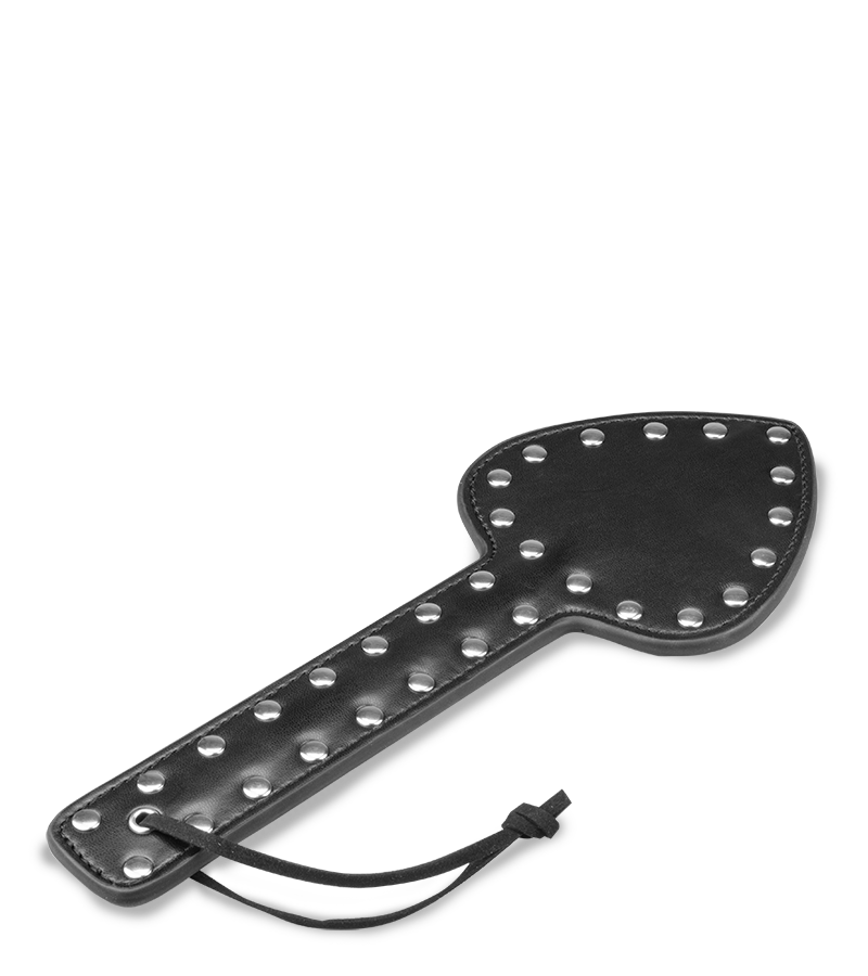 Kunstleder-Paddle mit Nieten Spade