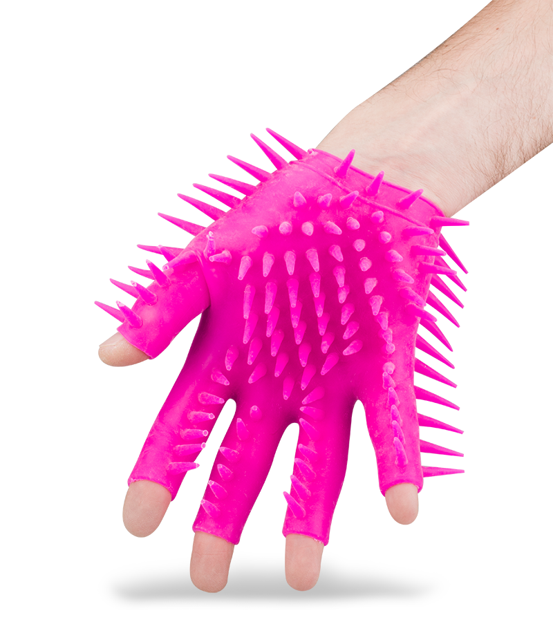 Masturbationshandschuh mit weichen Noppen