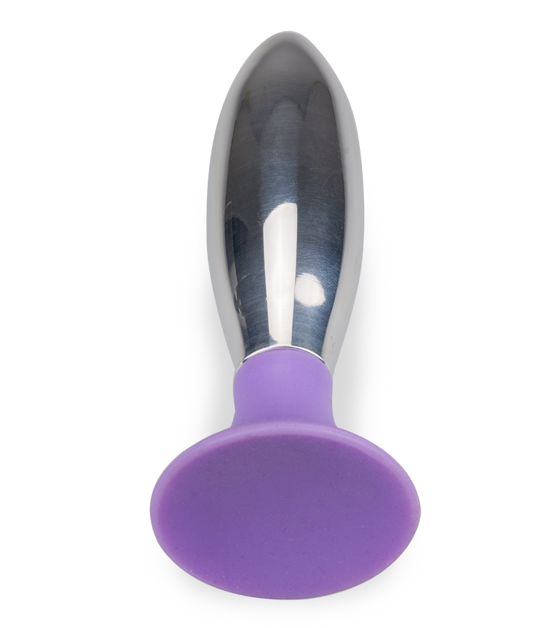Metall-Analplug mit Saugfuß 10 cm