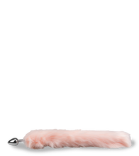 Laden Sie das Bild in den Galerie-Viewer, Metall-Plug mit rosa Foxtail aus Kunstfell