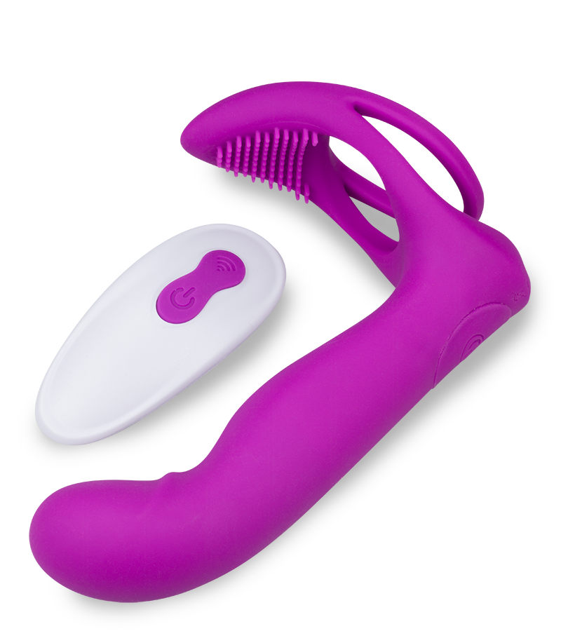 Multifunktionsvibrator mit Cockring Poly