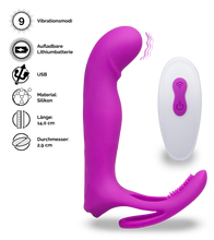 Laden Sie das Bild in den Galerie-Viewer, Multifunktionsvibrator mit Cockring Poly