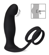 Laden Sie das Bild in den Galerie-Viewer, P-Punkt-Vibrator mit Doppel-Cockring Wandering