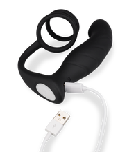 Laden Sie das Bild in den Galerie-Viewer, P-Punkt-Vibrator mit Doppel-Cockring Wandering