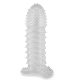 Penishülle mit Noppen und Rillen Crystal