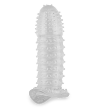 Laden Sie das Bild in den Galerie-Viewer, Penishülle mit Noppen und Rillen Crystal