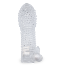 Laden Sie das Bild in den Galerie-Viewer, Penishülle mit Vibration und Massagenoppen