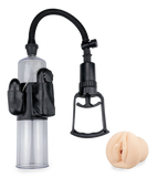 Penispumpe mit Vibration und Vagina-Manschette