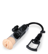 Laden Sie das Bild in den Galerie-Viewer, Penispumpe mit Vibration und Vagina-Manschette