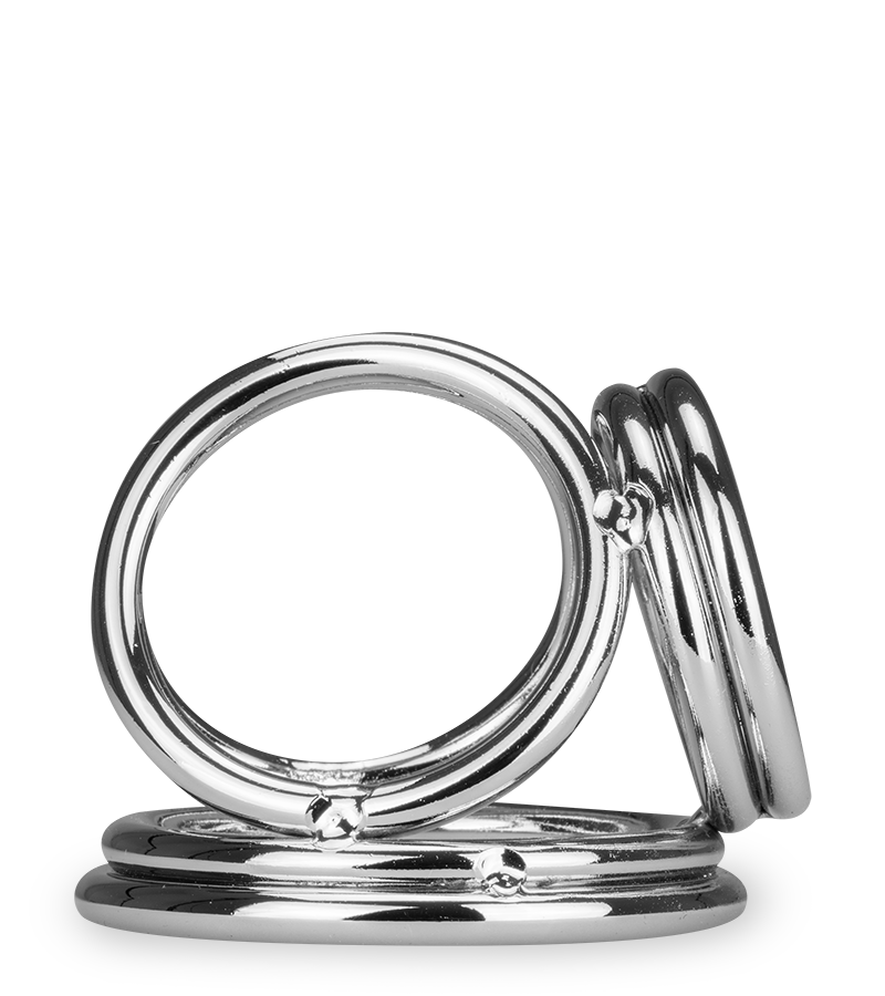 Penisring mit Hodenteiler aus Edelstahl Bondy