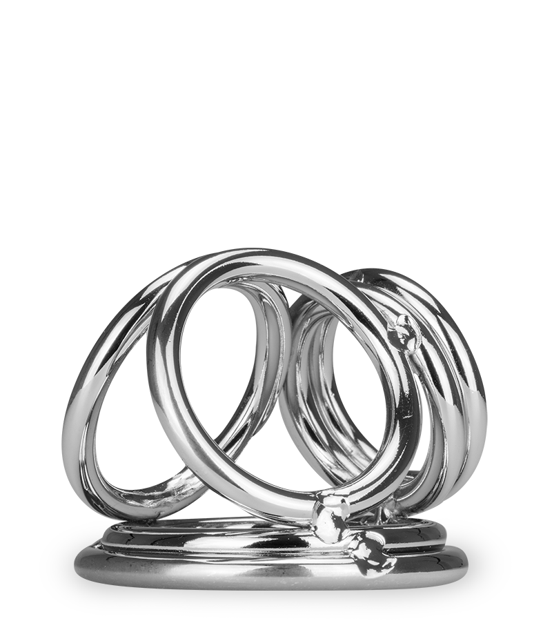 Penisring mit Hodenteiler aus Edelstahl Bondy