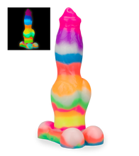 Laden Sie das Bild in den Galerie-Viewer, Phosphoreszierender Dildo mit Saugnapf Schäferhund