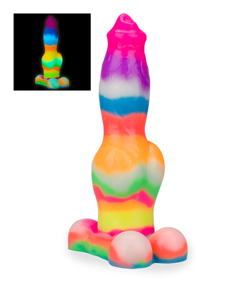 Phosphoreszierender Dildo mit Saugnapf Schäferhund