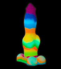Laden Sie das Bild in den Galerie-Viewer, Phosphoreszierender Dildo mit Saugnapf Schäferhund