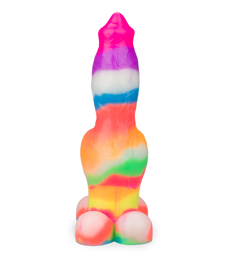 Phosphoreszierender Dildo mit Saugnapf Schäferhund