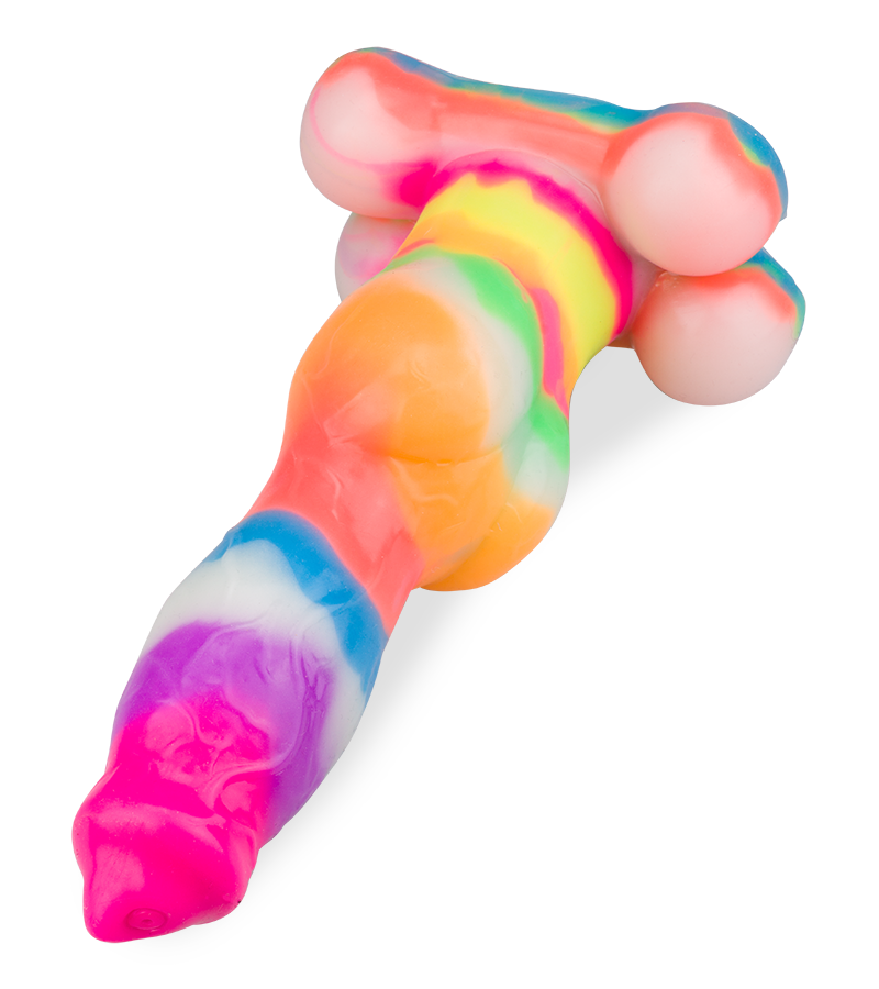 Phosphoreszierender Dildo mit Saugnapf Schäferhund