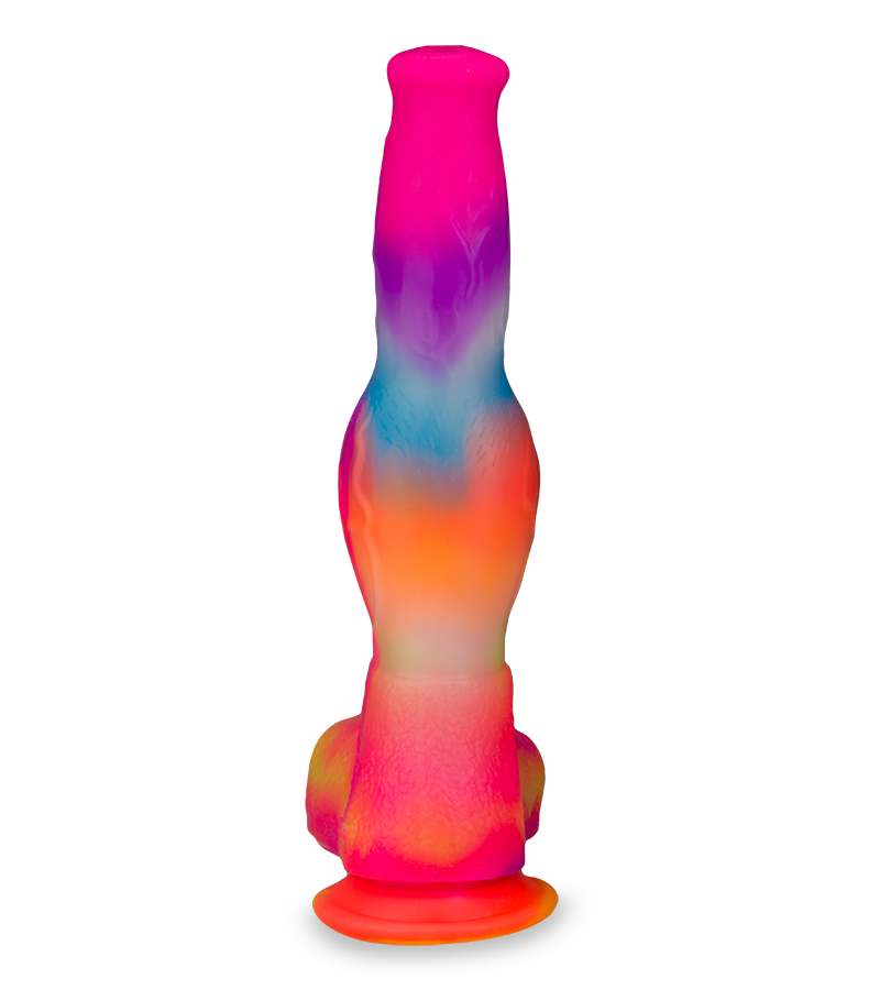 Phosphoreszierender Saugnapf-Dildo Dobermann