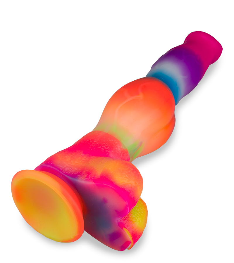 Phosphoreszierender Saugnapf-Dildo Dobermann