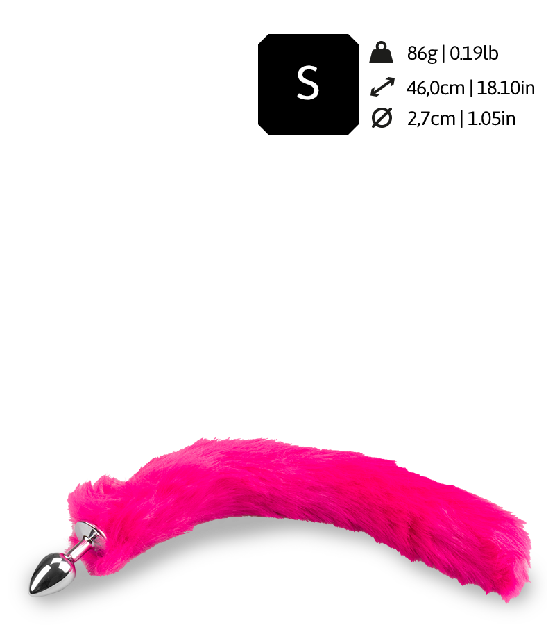 Pinker Foxtail-Plug mit Kunstfell
