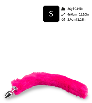 Pinker Foxtail-Plug mit Kunstfell